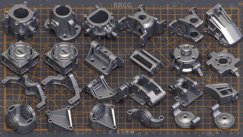 400组科幻硬表面机械零件3D模型合集 设计灵感与雕刻细节指南